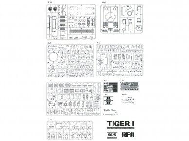 Rye Field Model - German Tiger I Early Production Wittmann's Tiger No. 504 with full interior and clear parts with workable tracks, 1/35, RFM-5025 18