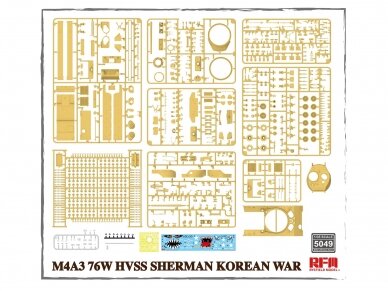 Rye Field Model - M4A3 76W HVSS Sherman Korean War, 1/35, RFM-5049 3