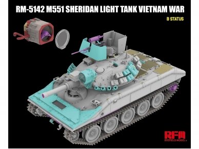 Rye Field Model - M551 Light Tank Sheridan Vietnam War, 1/35, RFM-5142 5 Rye Field Model - M551 Light Tank Sheridan Vietnam War, 1/35, RFM-5142 5