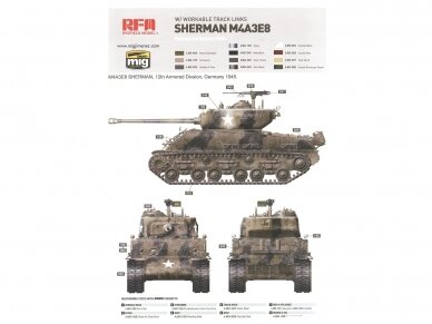 Rye Field Model - M4A3E8 Sherman w/Workable Track Links, 1/35, RFM-5028 6