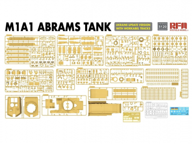 Rye Field Model - M1A1 ABRAMS TANK Ukraine Update Version with Workable Tracks, 1/35, 5120 2