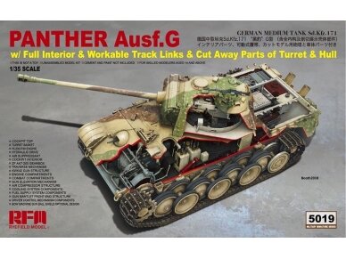 Rye Field Model - Panther Ausf.G with Full Interior & Cut Away Parts, 1/35, RFM-5019