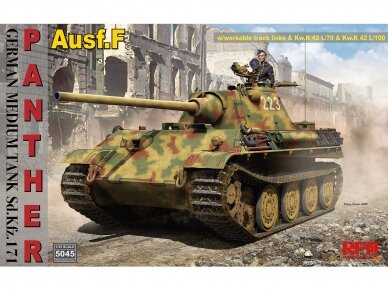 Rye Field Model - German Medium Tank Sd.Kfz.171 Panther Ausf. F w/ workable track, Kw.K L/70 & Kw.K L/100, 1/35, RFM-5045