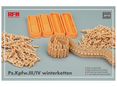 Rye Field Model - Workable track links for Pz.III/IV winterketten (3D Printed), 1/35, RM-2018 1