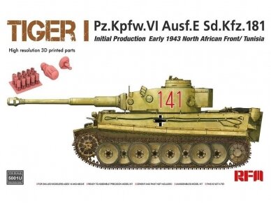 Rye Field Model - Tiger I Pz.Kpfw.VI Ausf.E Sd.Kfz. 181, 1/35, RFM-5001U