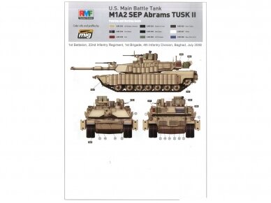 Rye Field Model - U.S. Main Battle Tank M1A2 SEP Abrams TUSK I / TUSK II / M1A1 TUSK, 1/35, RFM-5004 11