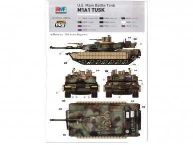 Rye Field Model - U.S. Main Battle Tank M1A2 SEP Abrams TUSK I / TUSK II / M1A1 TUSK, 1/35, RFM-5004 13