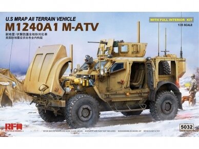 Rye Field Model - U.S MRAP All Terrain Vehicle M1240A1 M-ATV su pilnu interjeru, 1/35, RFM-5032