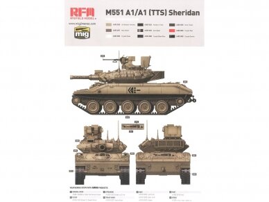 Rye Field Model - M551A1/M551A1 TTS Sheridan, 1/35, RFM-5020 8
