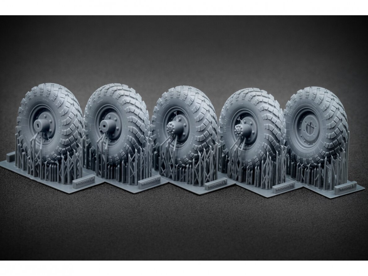 ScaleX - 3D printed parts Sagged wheels for for Gaz 66 for Trumpeter (Комплект колёс), 1/35, WM35005S 1 ScaleX - 3D printed parts Sagged wheels for for Gaz 66 for Trumpeter (Комплект колёс), 1/35, WM35005S 1