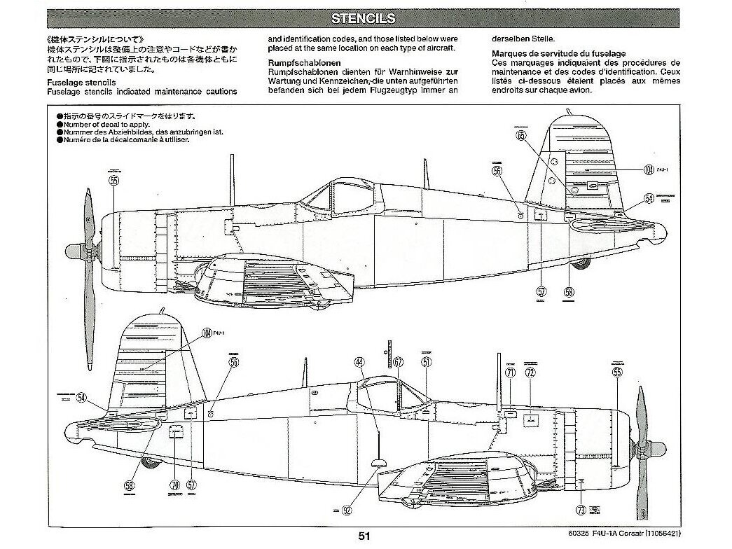 Tamiya - Vought F4U-1A Corsair, 1/32, 60325 29 Tamiya - Vought F4U-1A Corsair, 1/32, 60325 29