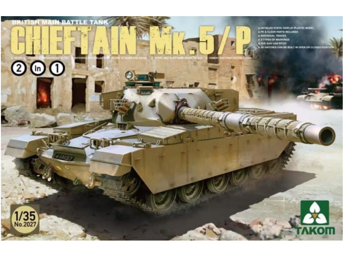 Takom - British Main Battle Tank Chieftain Mk.5/P, 1/35, 2027 Takom - British Main Battle Tank Chieftain Mk.5/P, 1/35, 2027