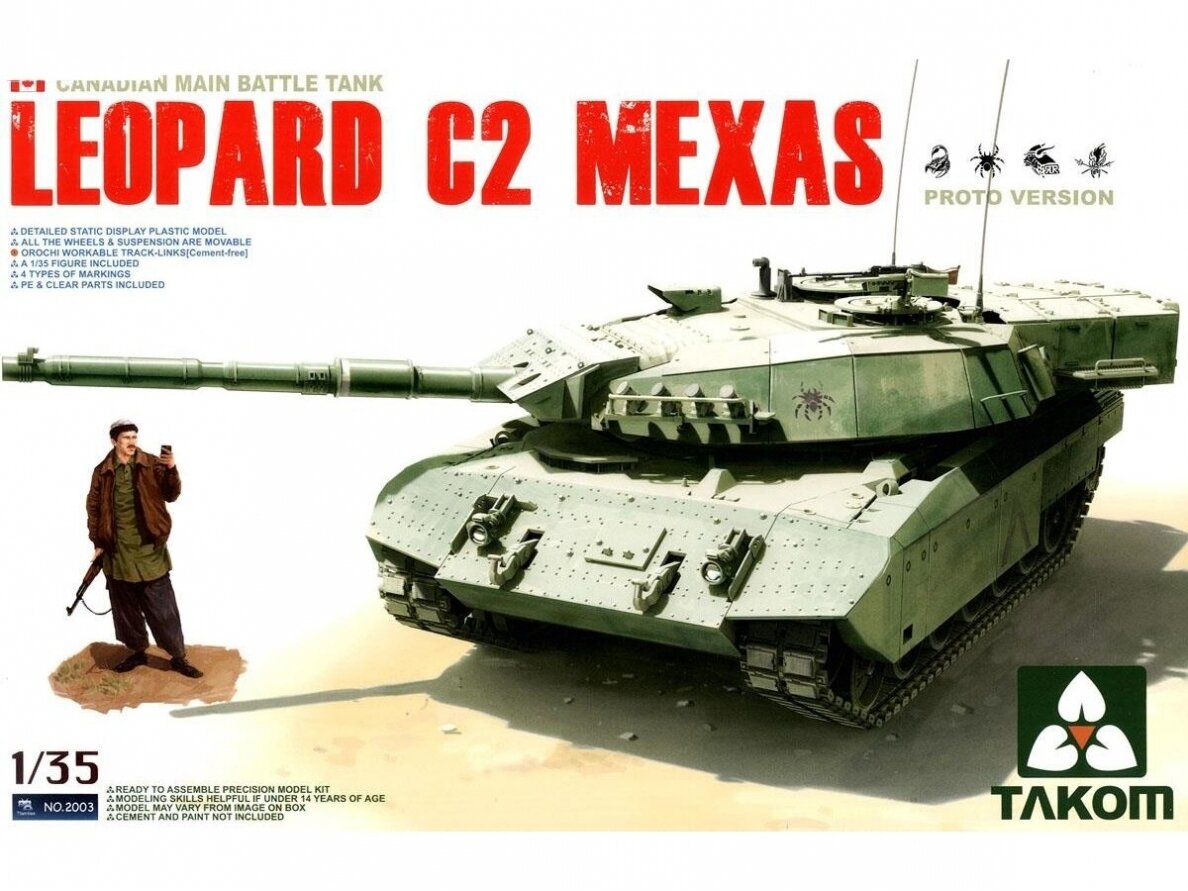 Takom - Canadian MBT Leopard C2 MEXAS, 1/35, 2003 Takom - Canadian MBT Leopard C2 MEXAS, 1/35, 2003