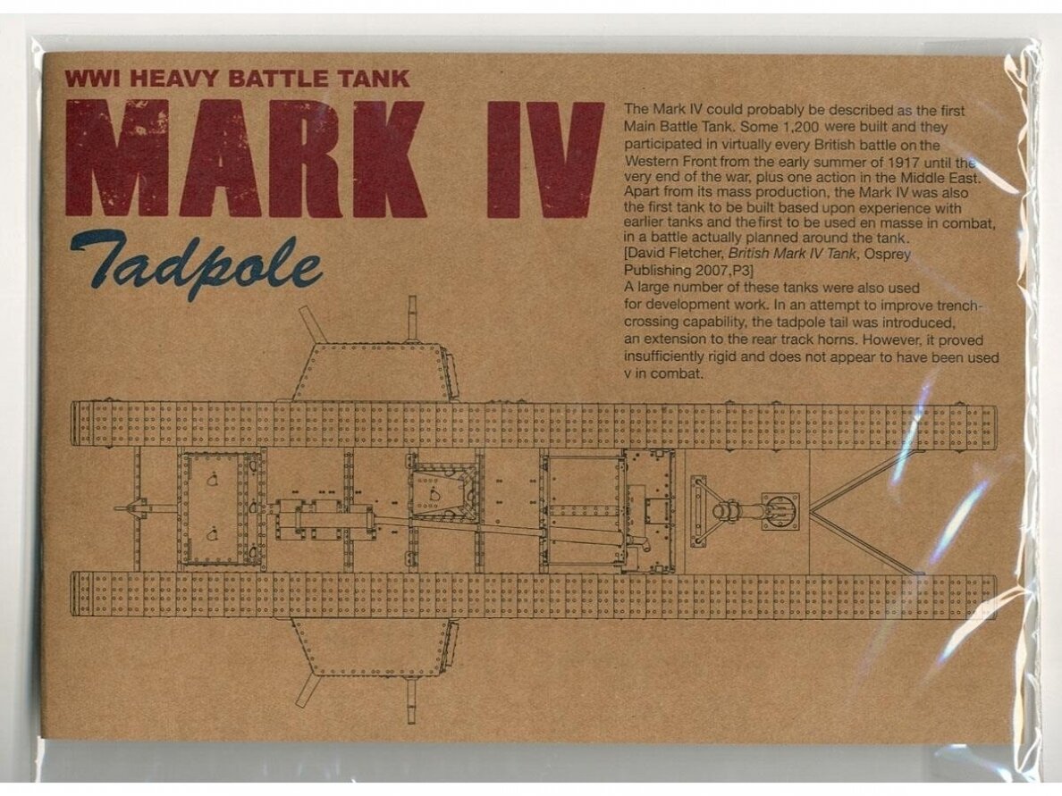 Takom - WWI Heavy Tank MARK.IV Tadpole, 1/35, 2015 8 Takom - WWI Heavy Tank MARK.IV Tadpole, 1/35, 2015 8