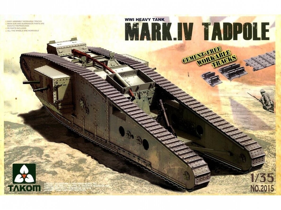 Takom - WWI Heavy Tank MARK.IV Tadpole, 1/35, 2015 Takom - WWI Heavy Tank MARK.IV Tadpole, 1/35, 2015