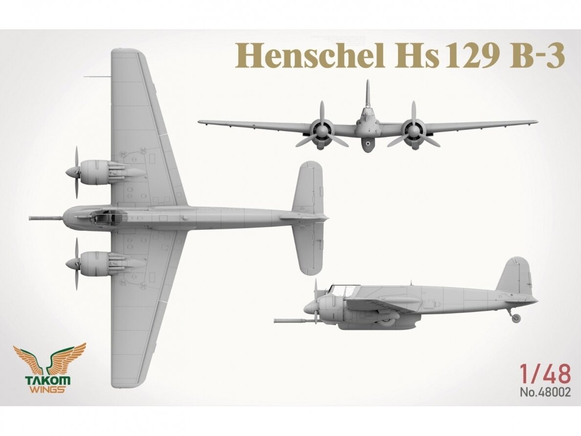 Takom - Henschel Hs129 B-3 w/interior, 1/48, 48002 2 Takom - Henschel Hs129 B-3 w/interior, 1/48, 48002 2