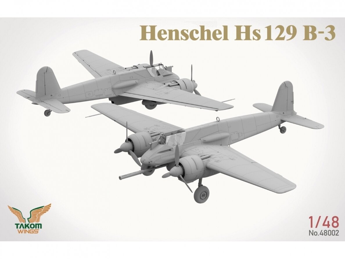 Takom - Henschel Hs129 B-3 w/interior, 1/48, 48002 1 Takom - Henschel Hs129 B-3 w/interior, 1/48, 48002 1