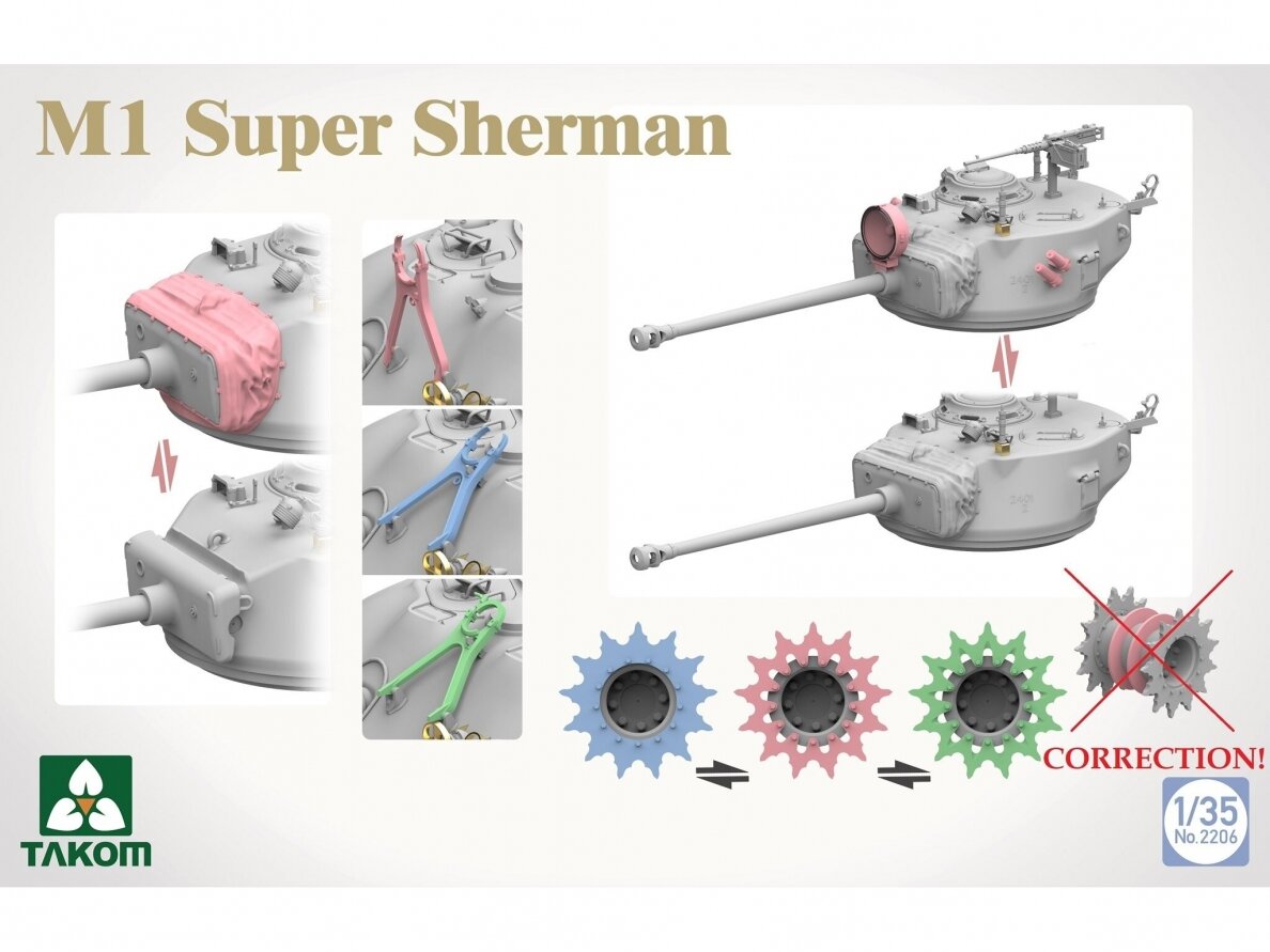 Takom - M1 Super Sherman, 2206 6 Takom - M1 Super Sherman, 2206 6