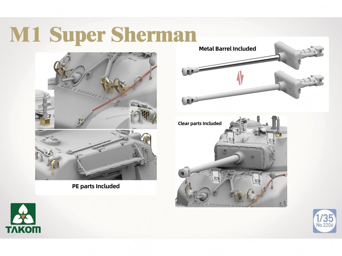 Takom - M1 Super Sherman, 2206 3 Takom - M1 Super Sherman, 2206 3