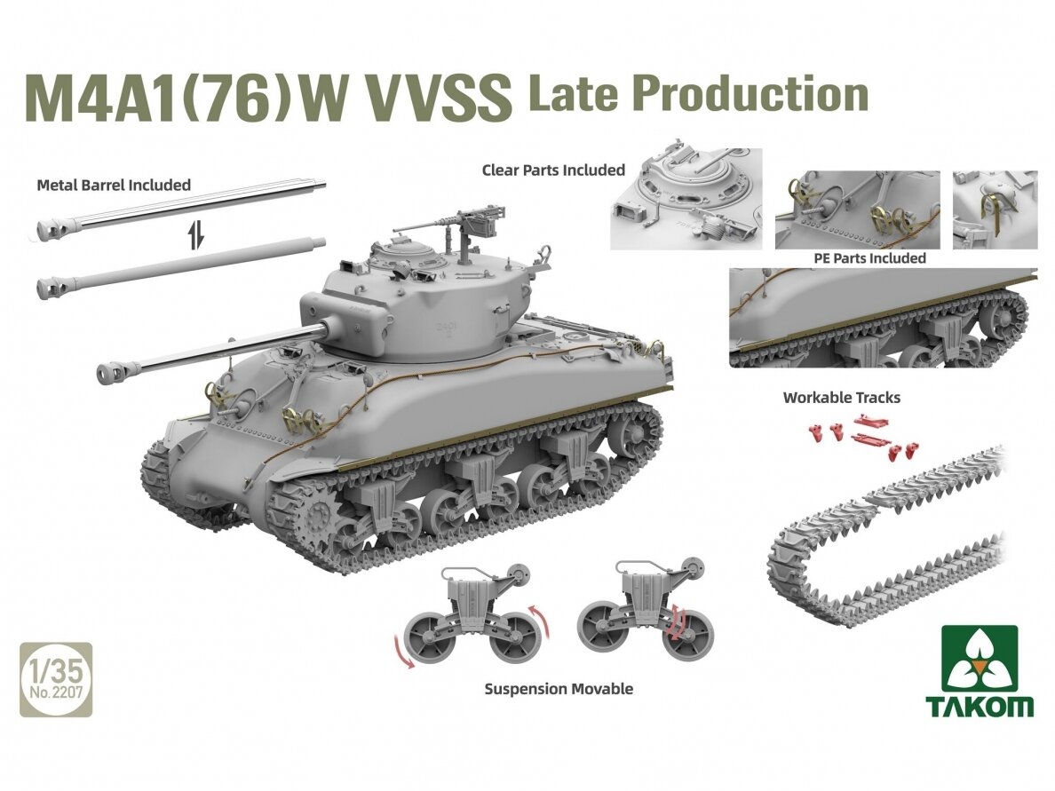 Takom - M4A1(76)W VVSS Late Production, 2207 2 Takom - M4A1(76)W VVSS Late Production, 2207 2