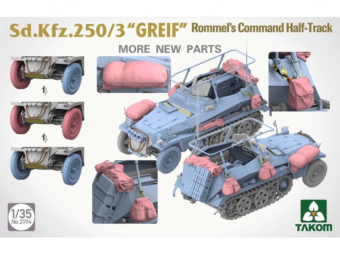 Takom - Sd.Kfz.250/3 “GREIF” Rommel’s Command Half-Track, 1/35, 2194 6 Takom - Sd.Kfz.250/3 “GREIF” Rommel’s Command Half-Track, 1/35, 2194 6