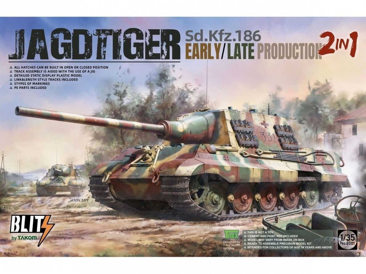 Takom - Sd.Kfz.186 Jagdtiger Early/Late Production (2 in 1), 1/35, 8001 Takom - Sd.Kfz.186 Jagdtiger Early/Late Production (2 in 1), 1/35, 8001