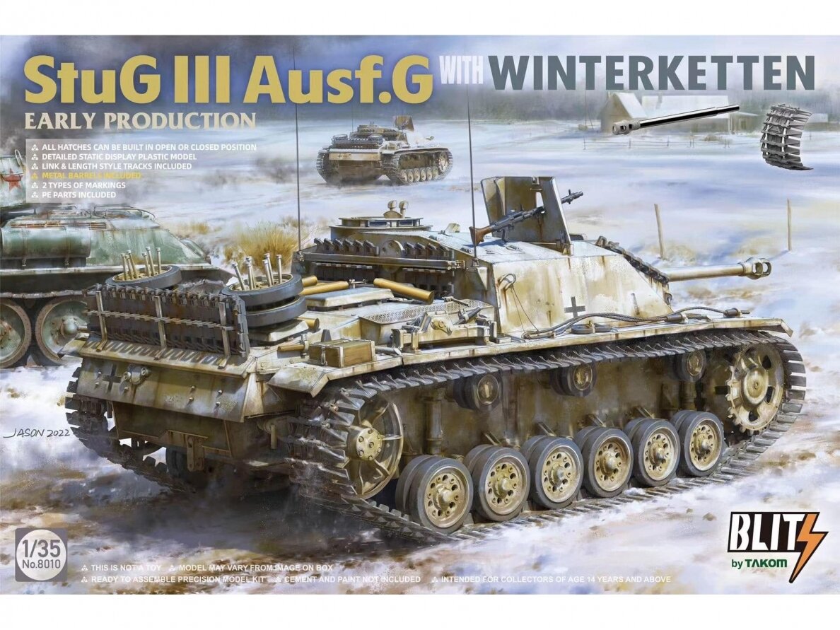 Takom - StuG III Ausf.G with Winterketten Early Production, 1/35, 8010 Takom - StuG III Ausf.G with Winterketten Early Production, 1/35, 8010