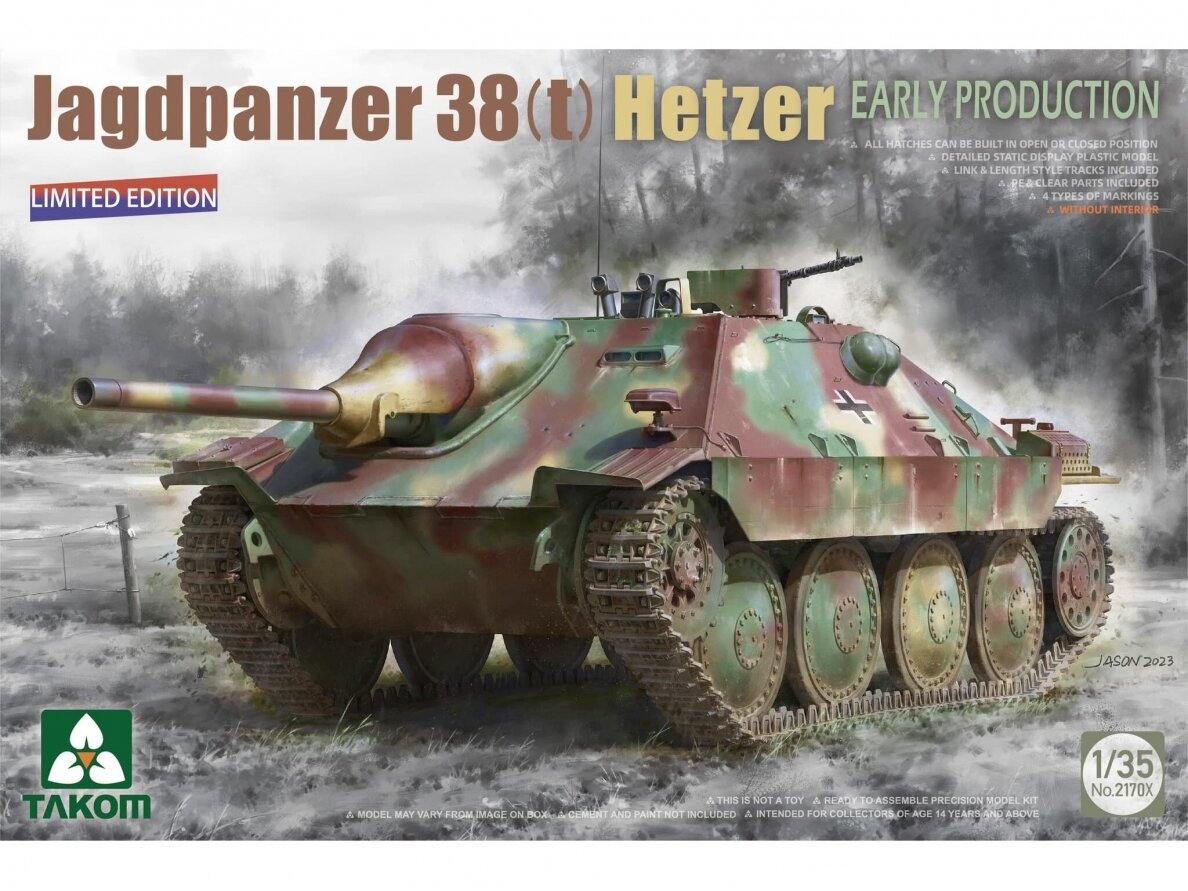 Takom - Jagdpanzer 38(t) Hetzer Early Production Limited Edition, 1/35, 2170X Takom - Jagdpanzer 38(t) Hetzer Early Production Limited Edition, 1/35, 2170X