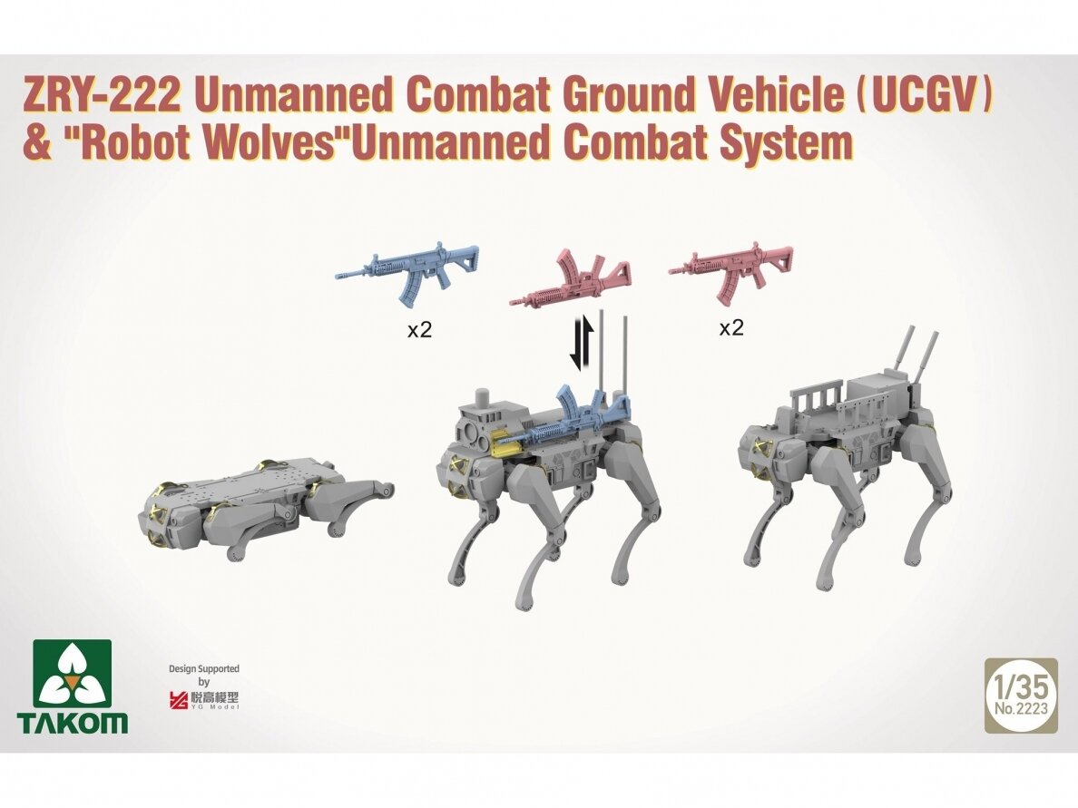 Takom - ZRY-222 Unmanned Combat Ground Vehicle with Robot Wolves, 1/35, 2223 2 Takom - ZRY-222 Unmanned Combat Ground Vehicle with Robot Wolves, 1/35, 2223 2