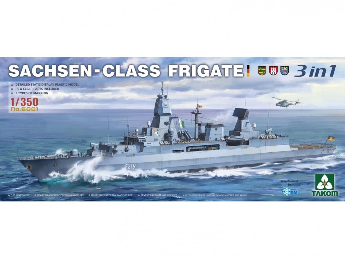 Takom - Sachsen-Class Frigate, 1/350, 6001 Takom - Sachsen-Class Frigate, 1/350, 6001
