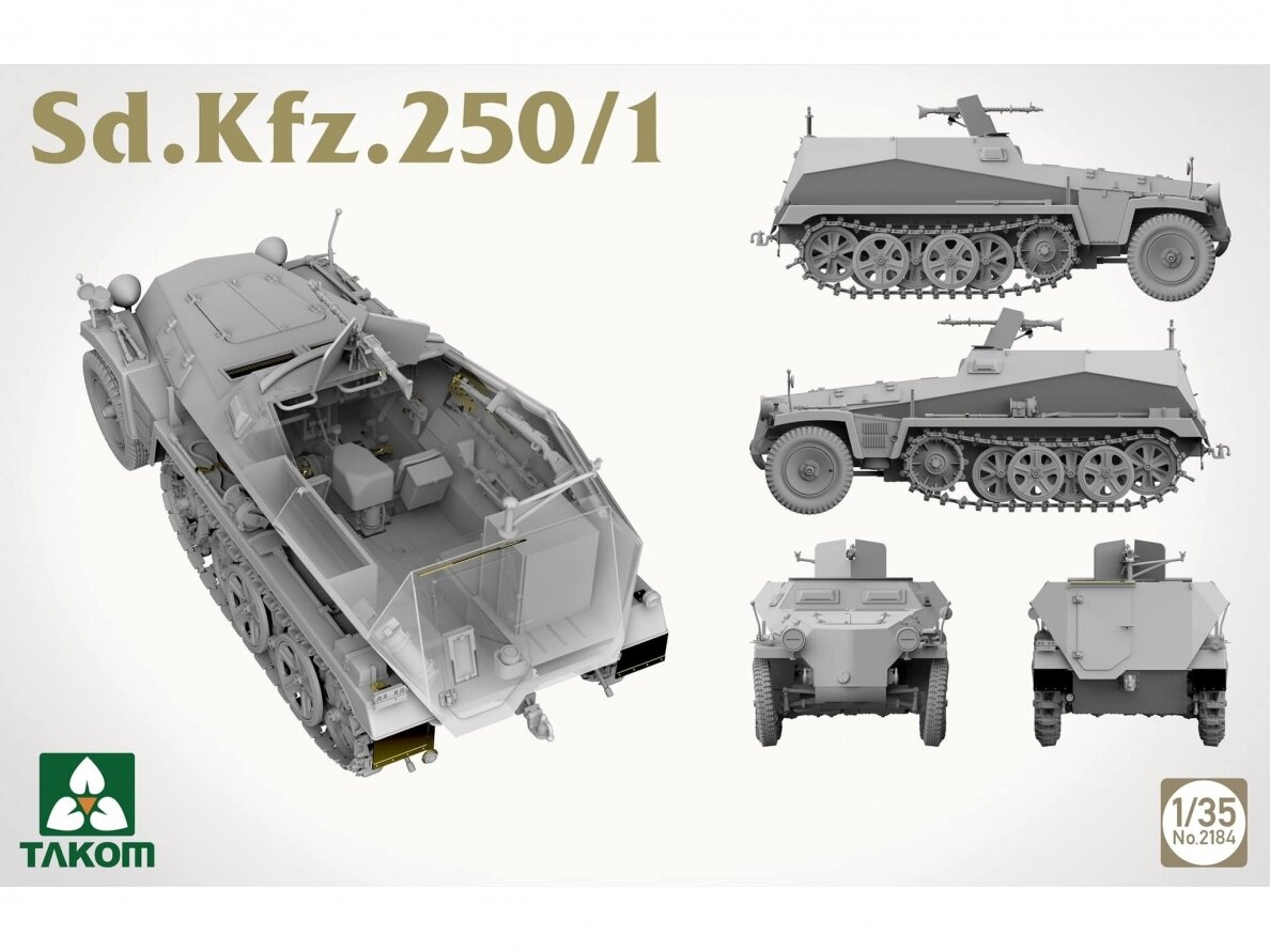 Takom - Sd.Kfz.250² BOX Sd.Kfz.250/1 + Sd.Kfz.250/3 "GREIF" + 1/16 Erwin Rommel, 1/35, 2194W 3 Takom - Sd.Kfz.250² BOX Sd.Kfz.250/1 + Sd.Kfz.250/3 "GREIF" + 1/16 Erwin Rommel, 1/35, 2194W 3