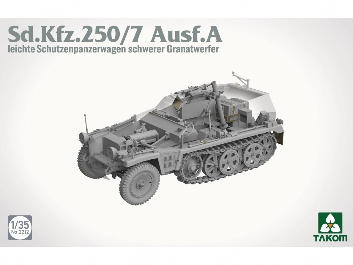 Takom - Sd.Kfz. 250/7 Ausf. A leichte Schutzenpanzerwagen schwerer Granatwerfer, 2212 3 Takom - Sd.Kfz. 250/7 Ausf. A leichte Schutzenpanzerwagen schwerer Granatwerfer, 2212 3