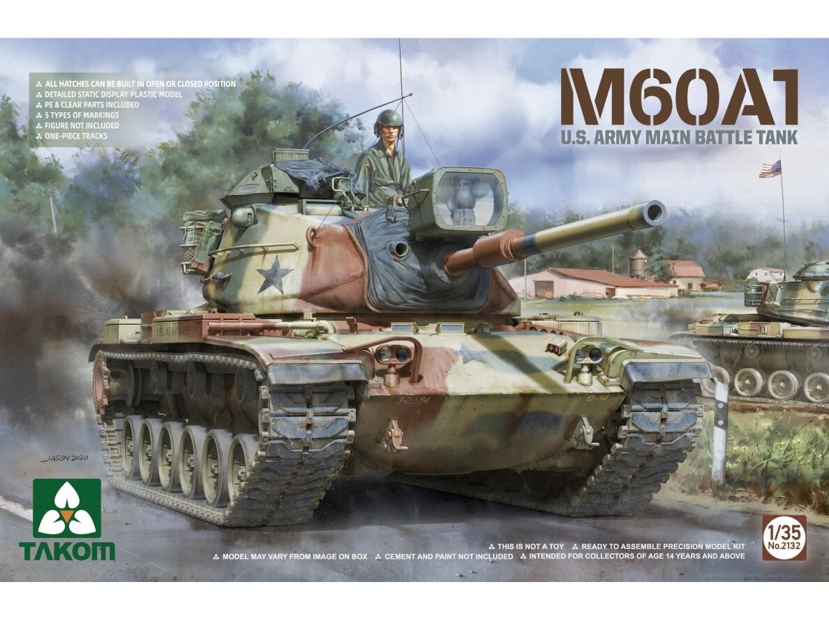 Takom - M60A1 U.S. Army Main Battle Tank, 1/35, 2132 Takom - M60A1 U.S. Army Main Battle Tank, 1/35, 2132