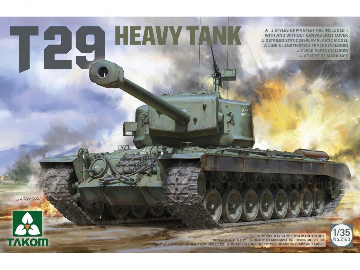 Takom - T29 Heavy Tank, 1/35, 2143 Takom - T29 Heavy Tank, 1/35, 2143