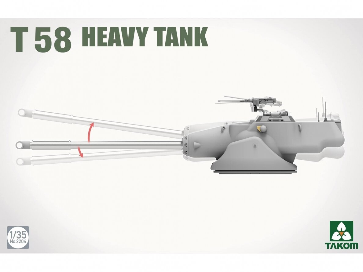 Takom - T58 Heavy Tank, 1/35, 2204 2 Takom - T58 Heavy Tank, 1/35, 2204 2
