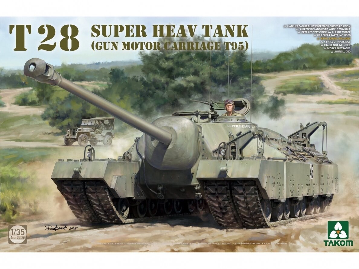 Takom - T28 Super Heavy Tank (Gun Motor Carriage T95), 1/35, 2209 Takom - T28 Super Heavy Tank (Gun Motor Carriage T95), 1/35, 2209