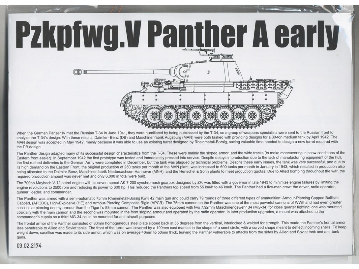 Takom - Pz.Kpfw.V Sd.Kfz. 171 Panther Ausf. A Early, 1/35, 2174 7 Takom - Pz.Kpfw.V Sd.Kfz. 171 Panther Ausf. A Early, 1/35, 2174 7