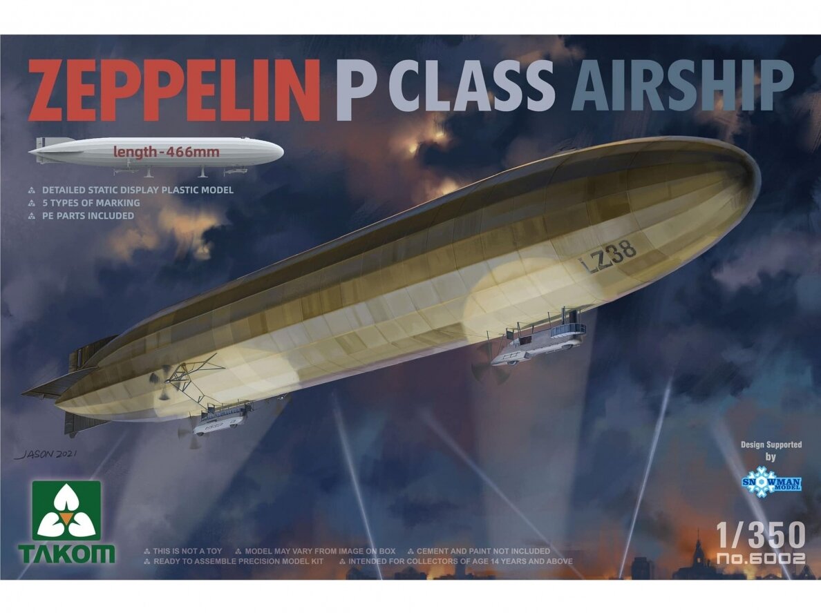 Takom - Zeppelin P Class Airship, 1/350, 6002 Takom - Zeppelin P Class Airship, 1/350, 6002