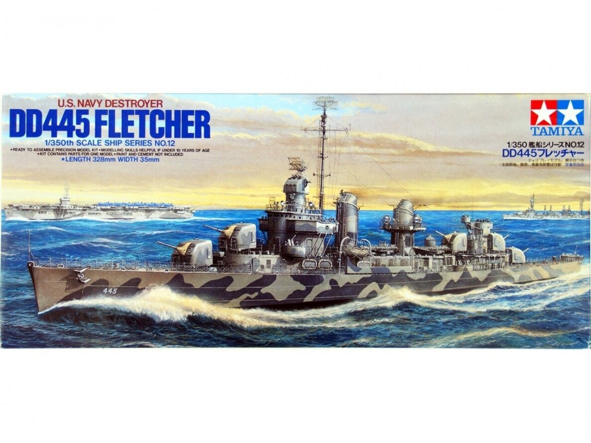 Tamiya - US Navy Destroyer USS Fletcher DD-445, 1/350, 78012 Tamiya - US Navy Destroyer USS Fletcher DD-445, 1/350, 78012