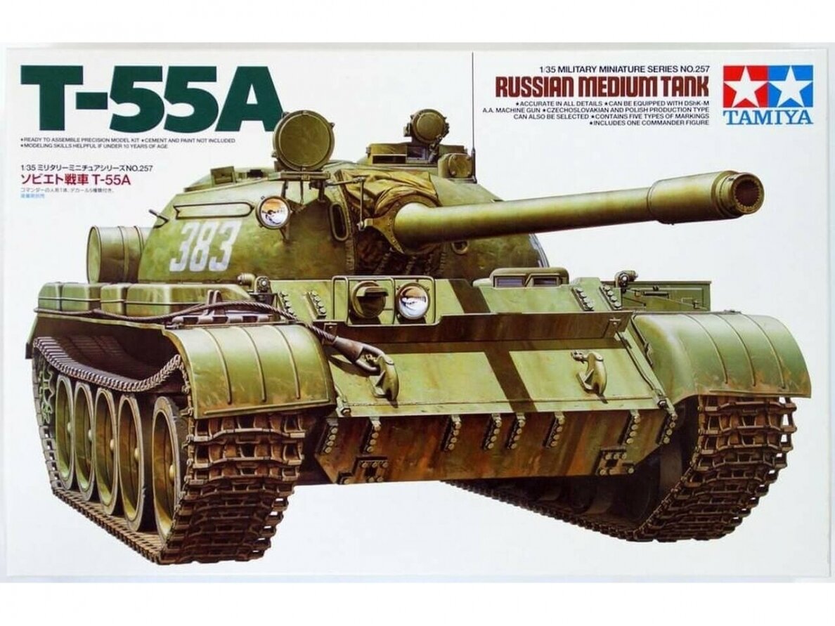 Tamiya - T-55A Russian Medium Tank, 1/35, 35257 Tamiya - T-55A Russian Medium Tank, 1/35, 35257