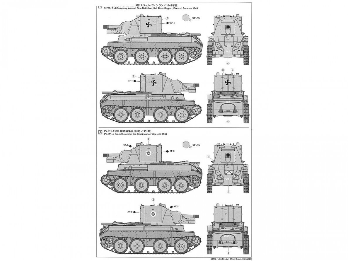 Tamiya - Finnish Army Assault Gun BT-42, 1/35, 35318 7 Tamiya - Finnish Army Assault Gun BT-42, 1/35, 35318 7