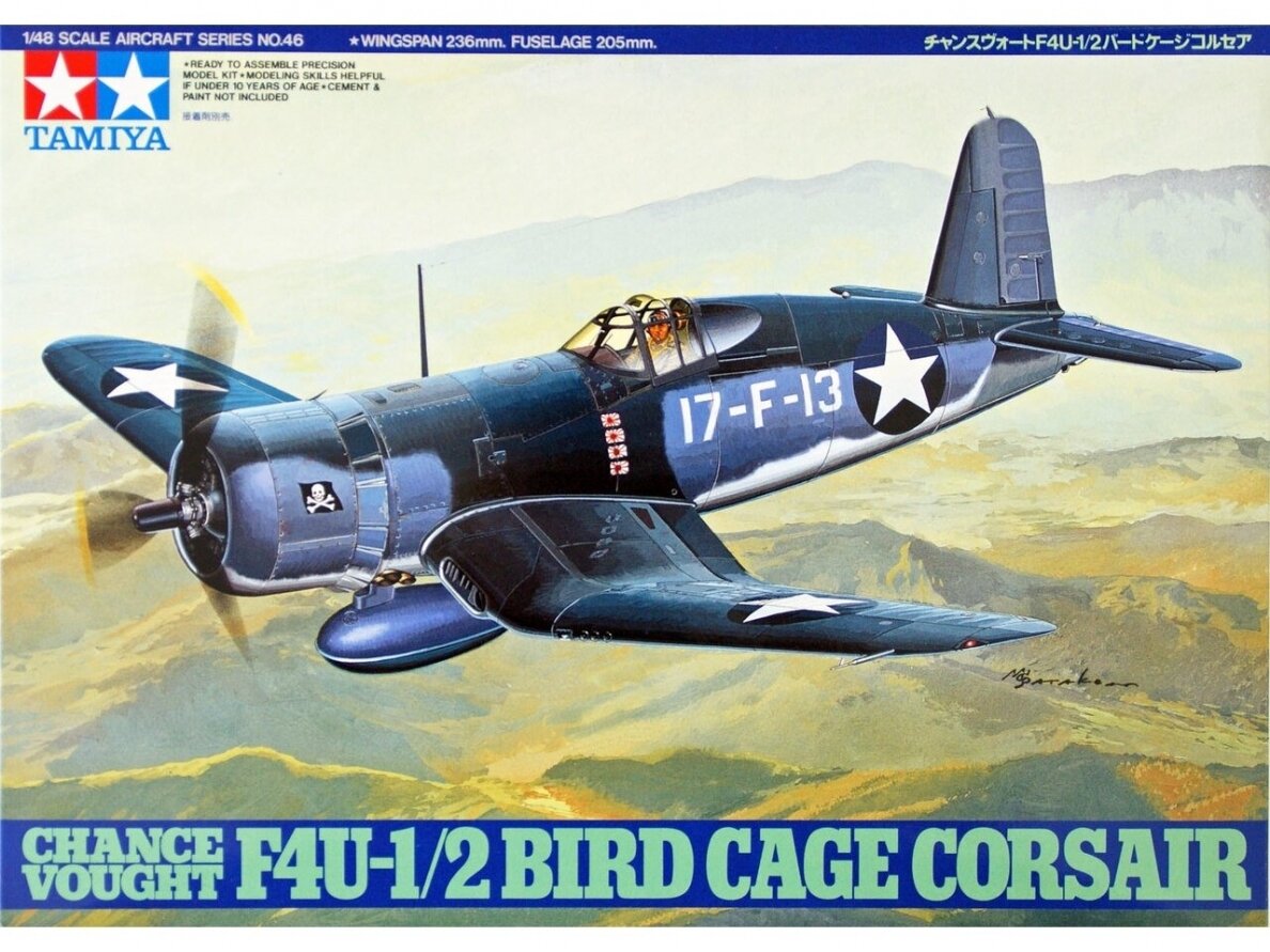 Tamiya - Chance Vought F4U-1/2 Bird Cage Corsair, 1/48, 61046 Tamiya - Chance Vought F4U-1/2 Bird Cage Corsair, 1/48, 61046