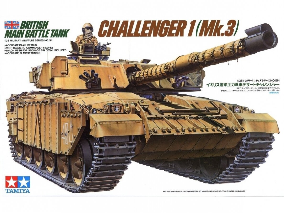 Tamiya - British main battle tank Challenger 1 Mk.3, 1/35, 35154 Tamiya - British main battle tank Challenger 1 Mk.3, 1/35, 35154