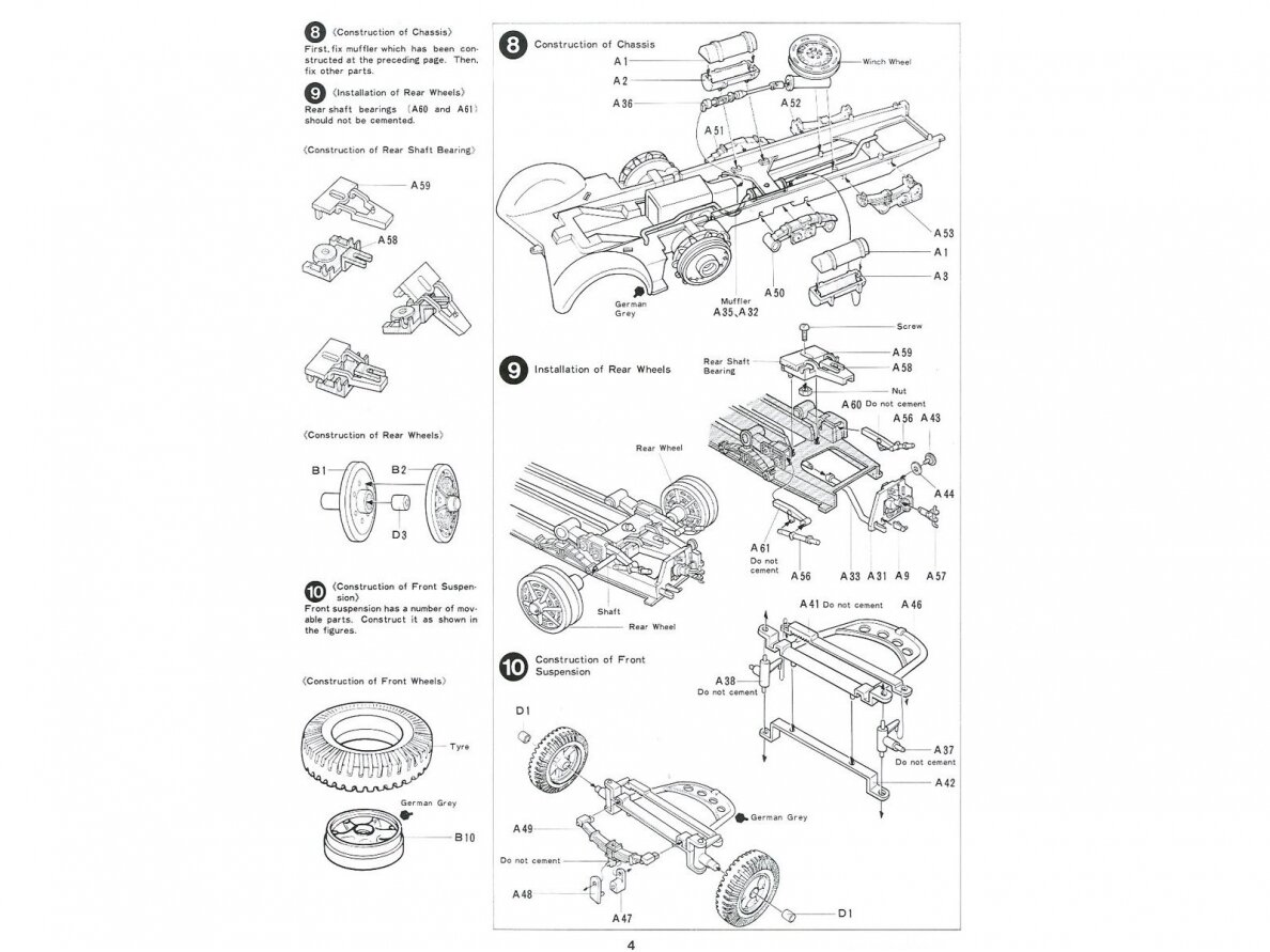 Tamiya - German 8 ton Semi Track 20mm Flakvierling Sd.Kfz 7/1, 1/35, 35050 9 Tamiya - German 8 ton Semi Track 20mm Flakvierling Sd.Kfz 7/1, 1/35, 35050 9