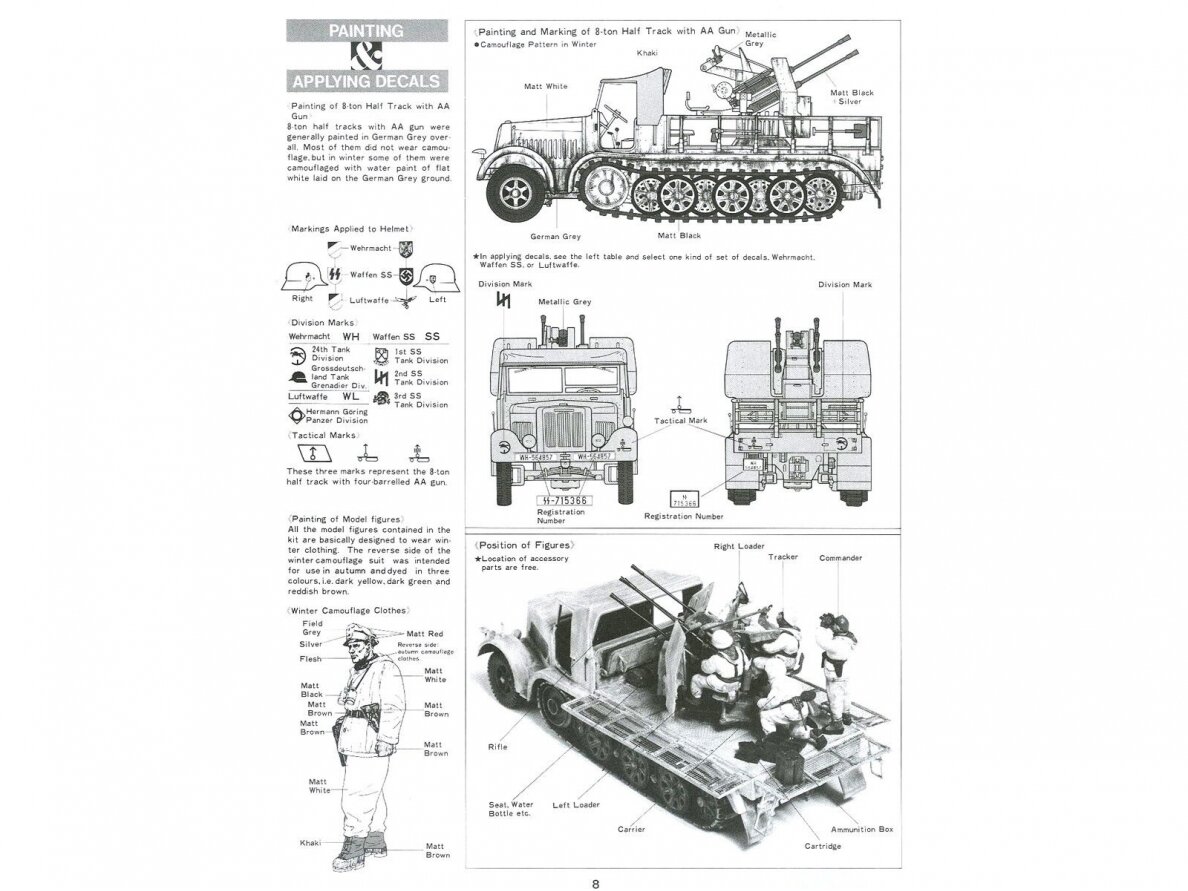 Tamiya - German 8 ton Semi Track 20mm Flakvierling Sd.Kfz 7/1, 1/35, 35050 6 Tamiya - German 8 ton Semi Track 20mm Flakvierling Sd.Kfz 7/1, 1/35, 35050 6
