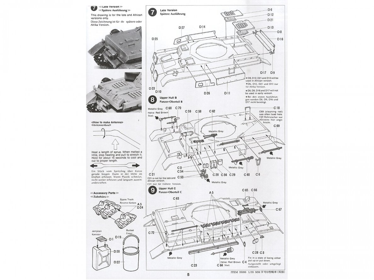 Tamiya - German Pz.Kpfw. IV Ausf.D, 1/35, 35096 11
