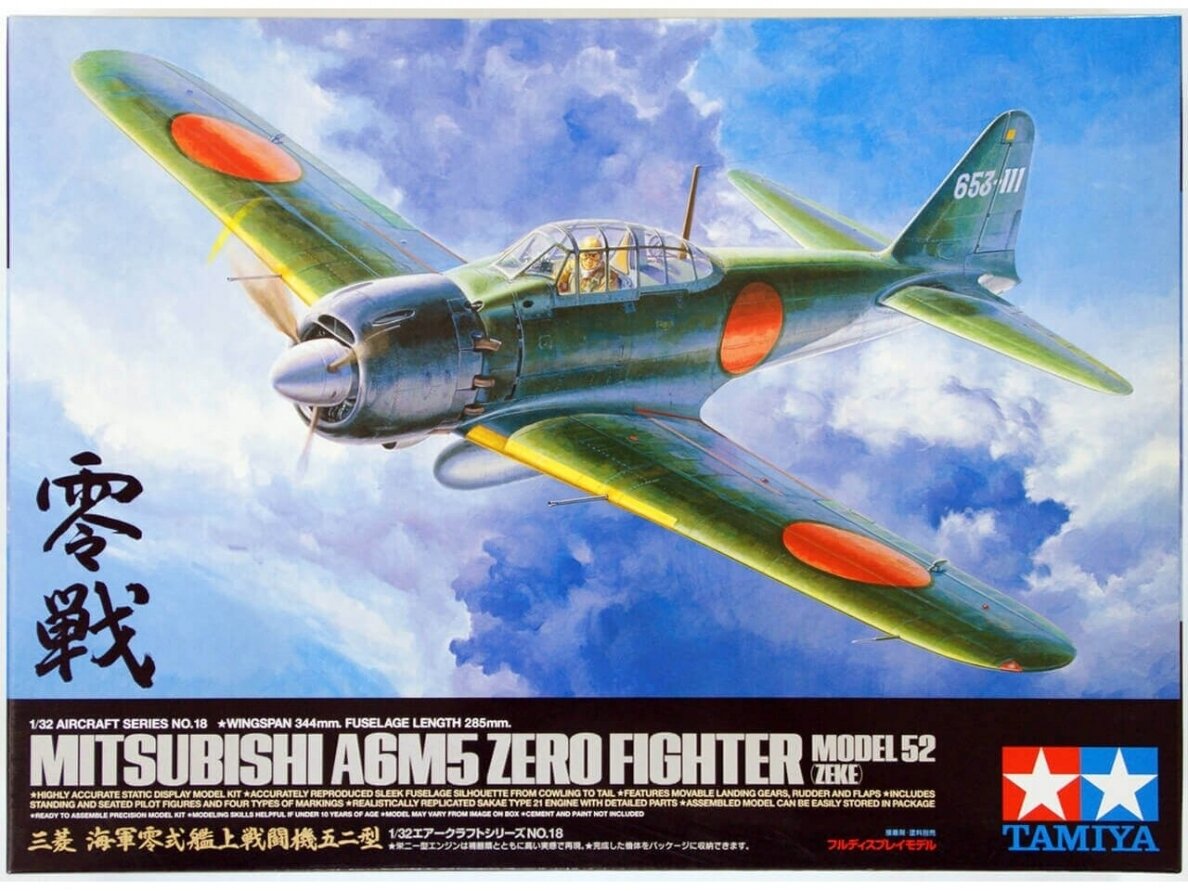 Tamiya - Mitsubishi A6M5 Zero Fighter Model 52 (Zeke), 1/32, 60318 Tamiya - Mitsubishi A6M5 Zero Fighter Model 52 (Zeke), 1/32, 60318