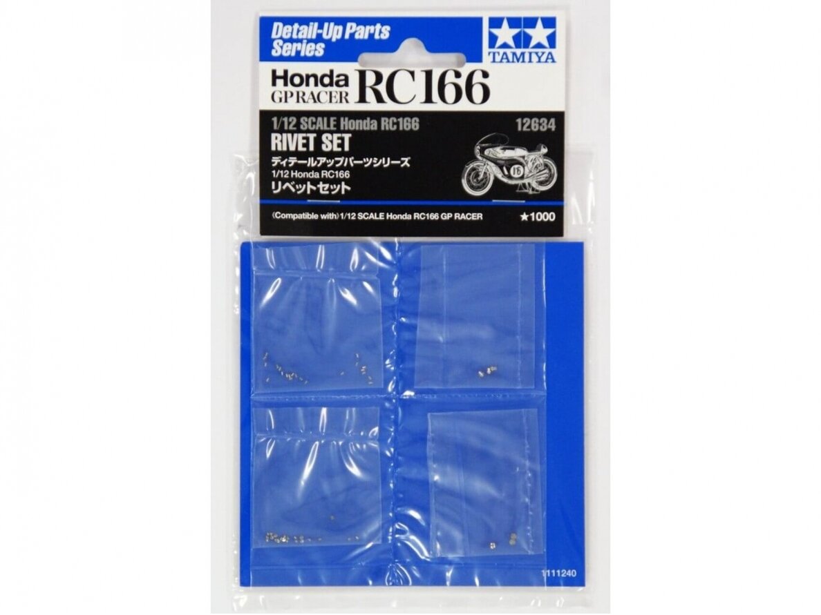 Tamiya - Honda GP Racer RC166 Rivet Set (For Tamiya 14113), 12634 Tamiya - Honda GP Racer RC166 Rivet Set (For Tamiya 14113), 12634