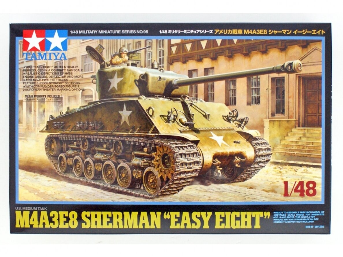 Tamiya - U.S. Medium Tank M4A3E8 Sherman "Easy Eight", 1/48, 32595 Tamiya - U.S. Medium Tank M4A3E8 Sherman "Easy Eight", 1/48, 32595