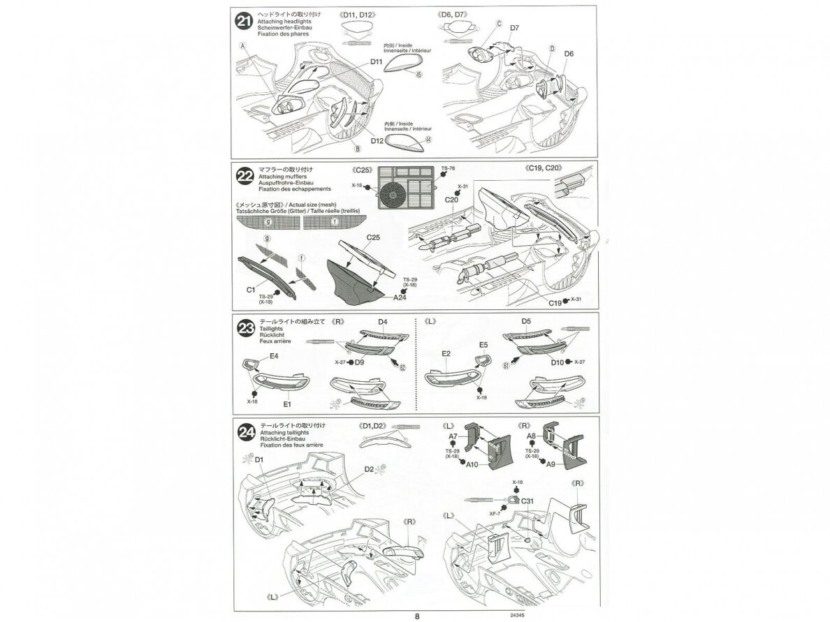 Tamiya - Mercedes AMG GT3, 1/24, 24345 22 Tamiya - Mercedes AMG GT3, 1/24, 24345 22
